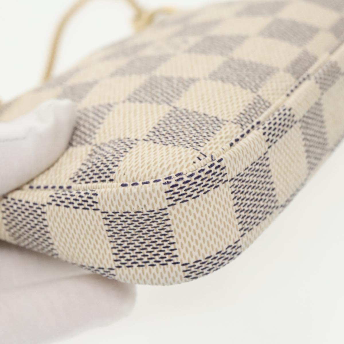 Louis Vuitton Pochette Accessoire, Grey, Canvas, handbag