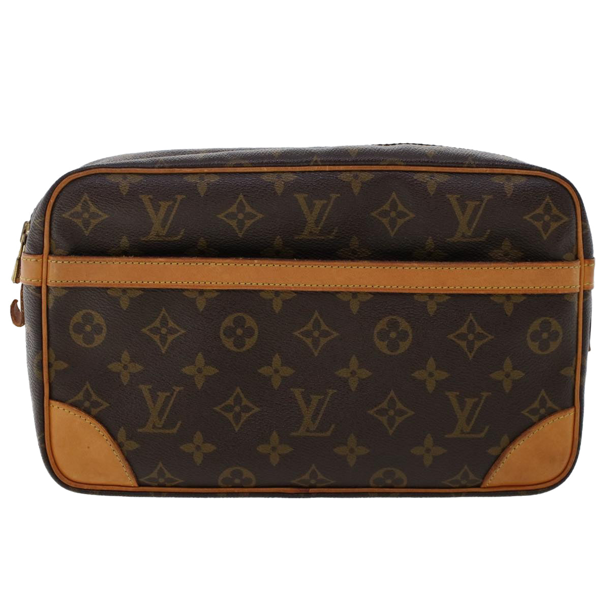 Louis Vuitton Compiegne 28, Brown, Canvas, clutch