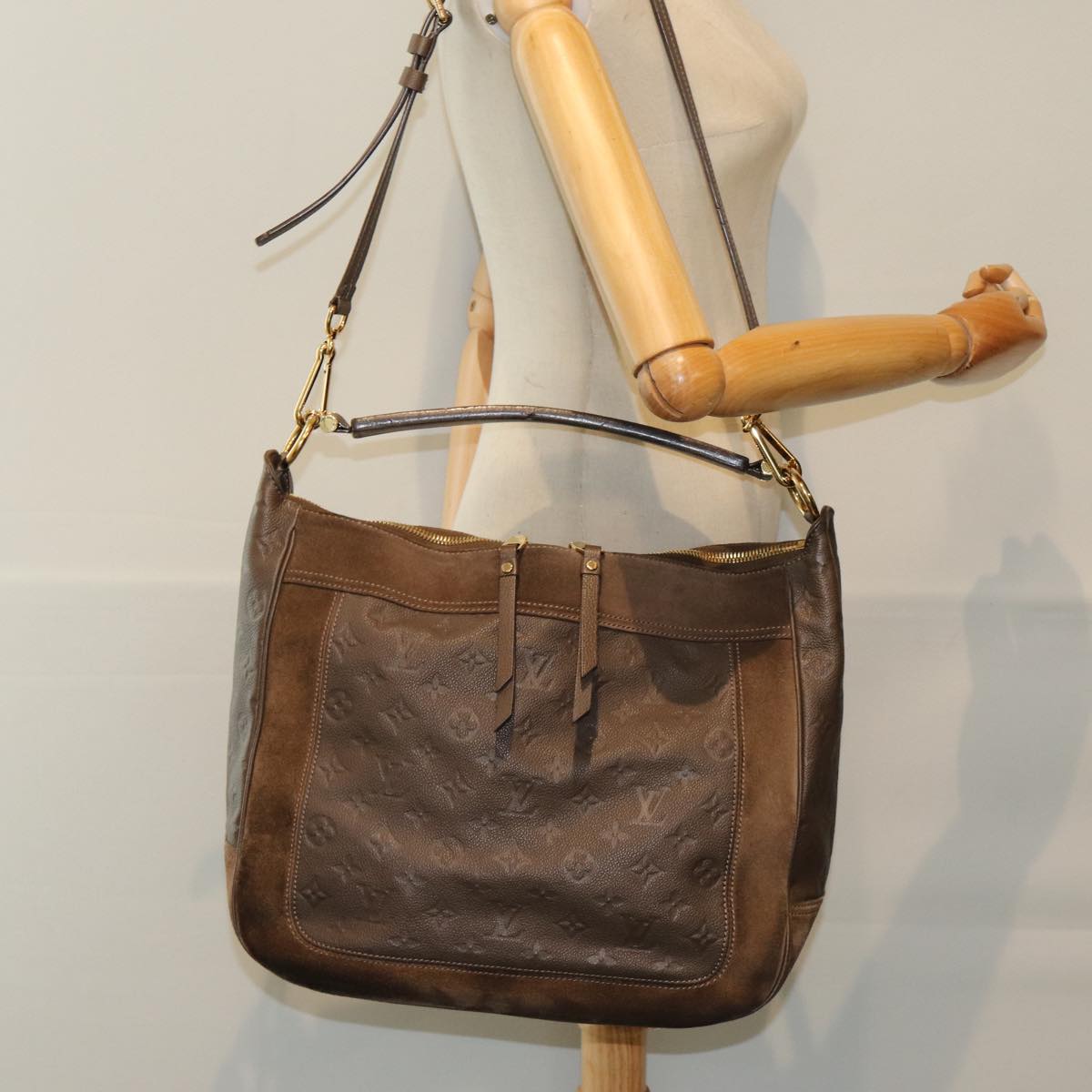 Louis Vuitton Audacieuse, Brown, Leather, handbag