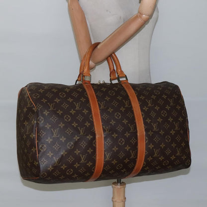 Louis Vuitton Keepall 50, Brown, Canvas, travel