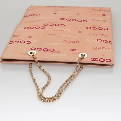 Chanel Coco Mark, Pink, Canvas, tote
