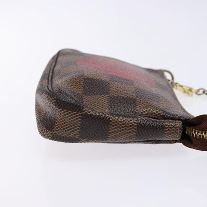 Louis Vuitton Mini Pochette Accessoires, Brown, Canvas, handbag
