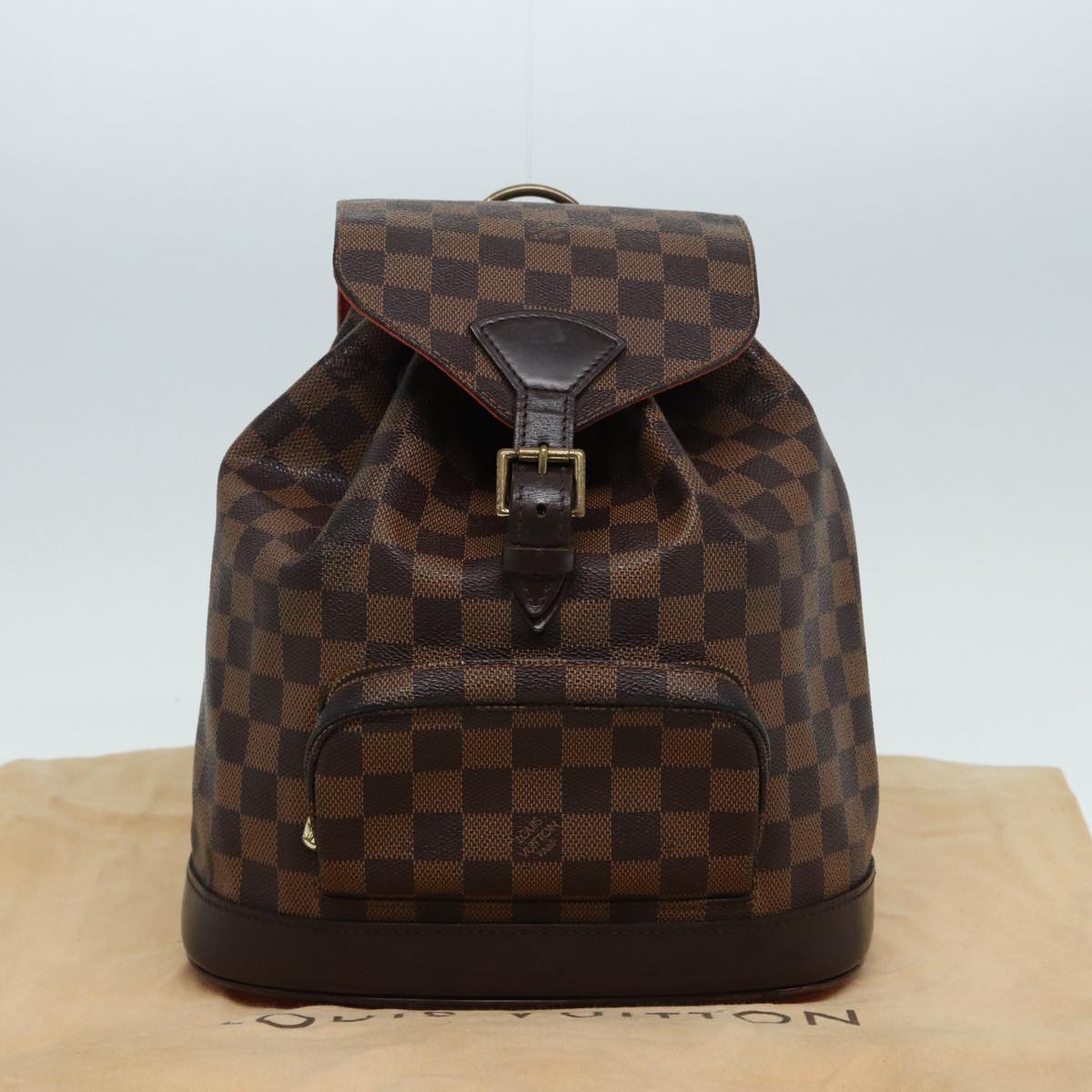 Louis Vuitton Montsouris, Brown, Canvas, backpack