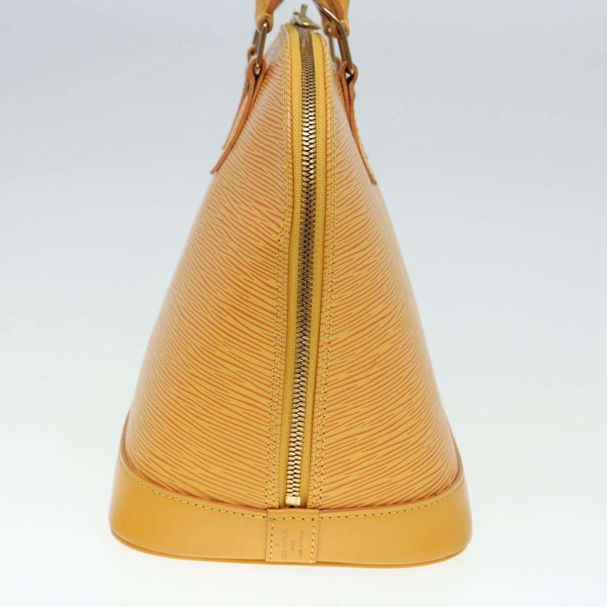 Louis Vuitton Alma, Yellow, Leather, handbag