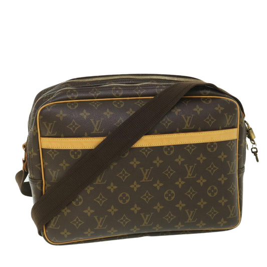 Louis Vuitton Reporter, Brown, Canvas, shoulder