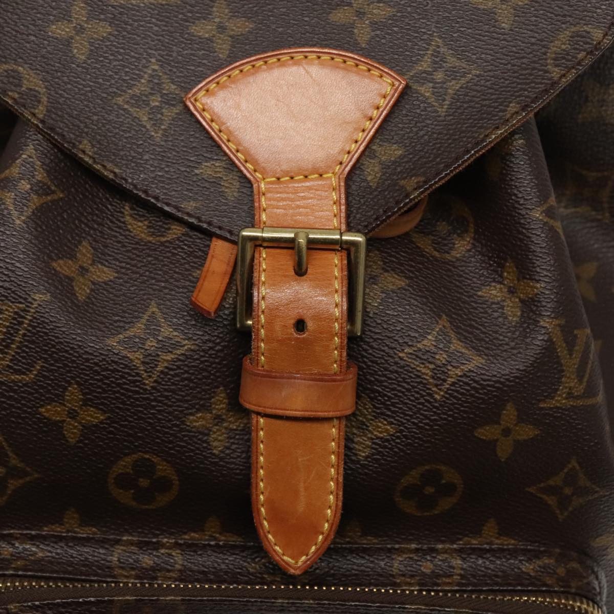 Louis Vuitton Montsouris GM, Brown, Canvas, backpack