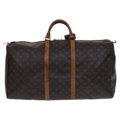 Louis Vuitton Keepall 60, Brown, Canvas, travel
