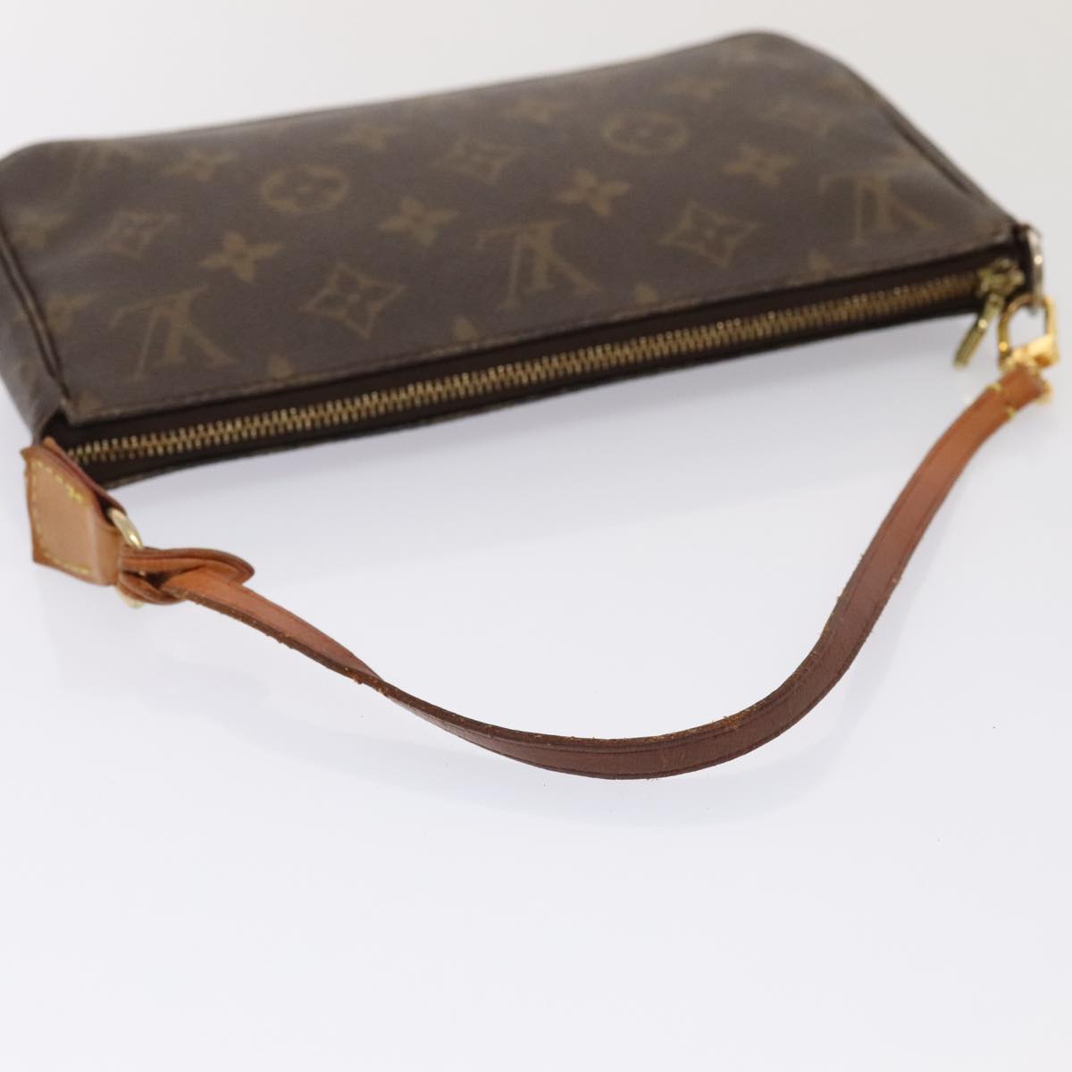 Louis Vuitton Pochette Accessoire, Brown, Canvas, clutch