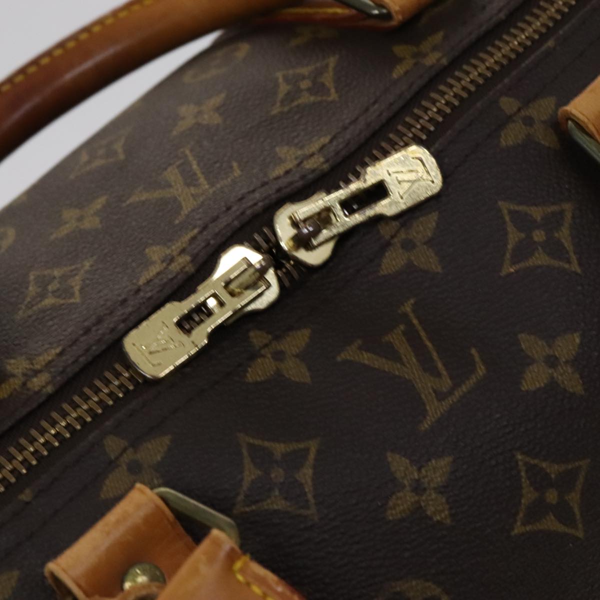 Louis Vuitton Keepall 60, Brown, Canvas, travel