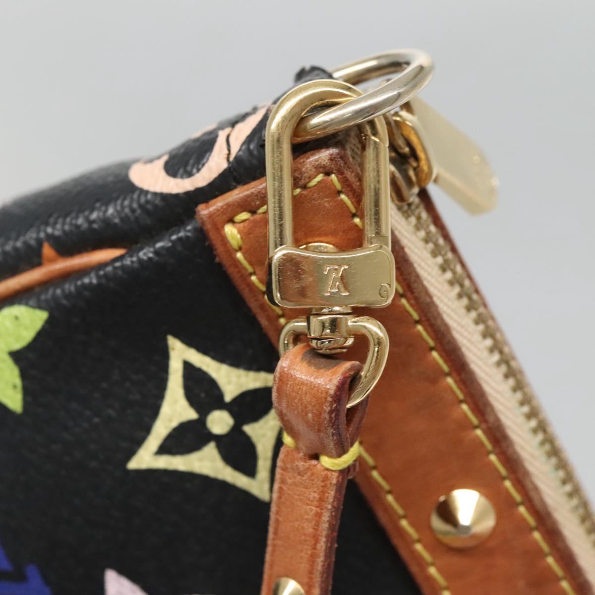 Louis Vuitton Pochette Accessoire, Black, Canvas, clutch