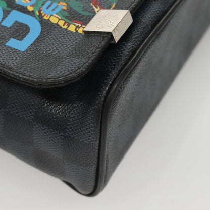 Louis Vuitton District, Grey, Canvas, shoulder