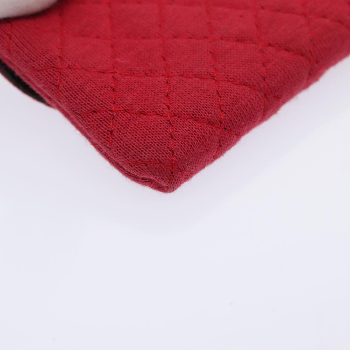 Chanel Matelassé, Red, Cotton, clutch