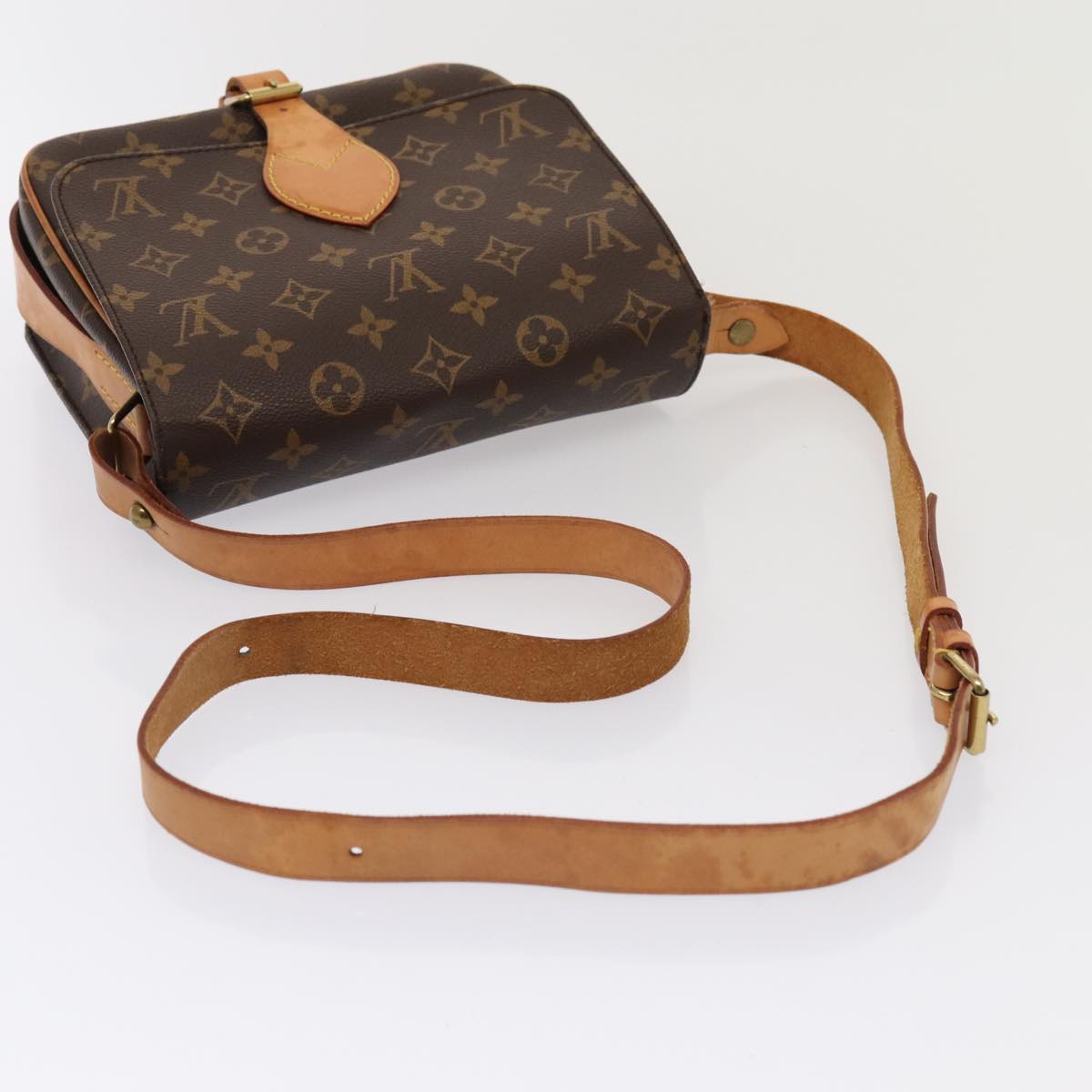 Louis Vuitton Cartouchière, Brown, Canvas, shoulder