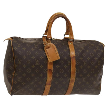 Louis Vuitton Keepall 45, Brown, Canvas, travel
