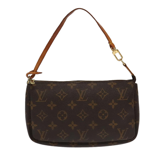 Louis Vuitton Pochette Accessoire, Brown, Canvas, clutch