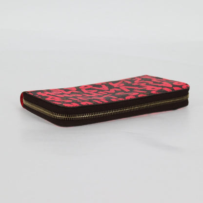 Louis Vuitton Portefeuille zippy, Pink, Canvas, wallet