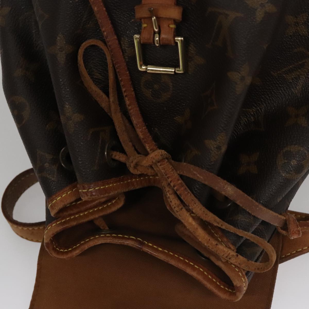 Louis Vuitton Montsouris MM, Brown, Canvas, backpack