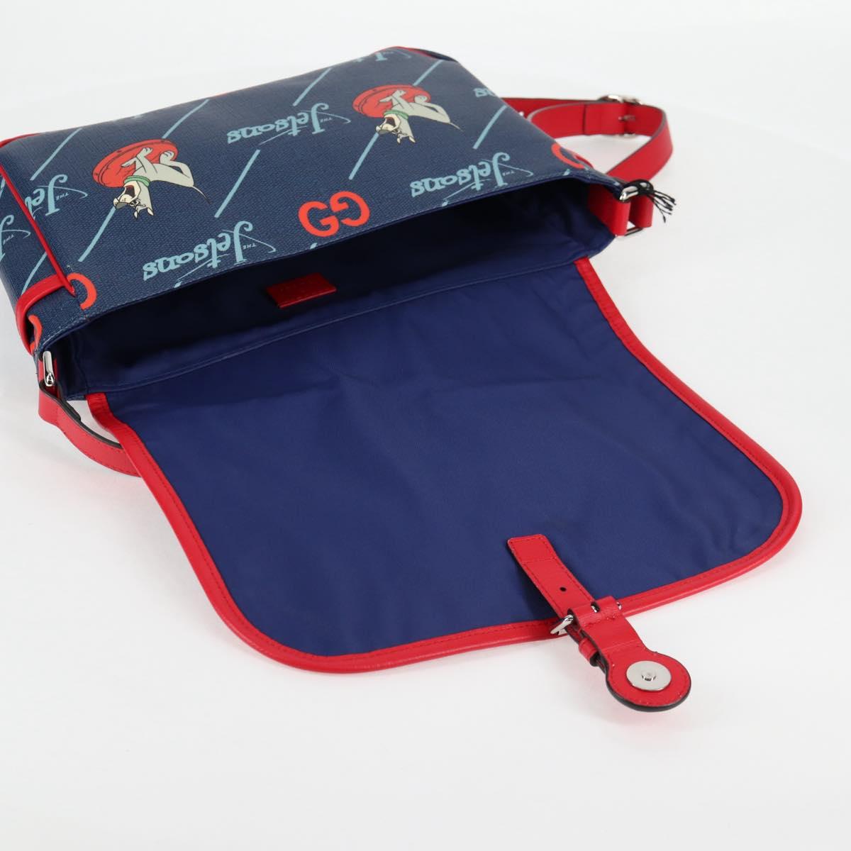 Gucci, Blue, Canvas, shoulder