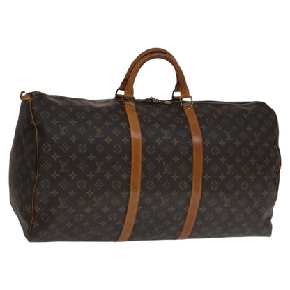 Louis Vuitton Keepall 60, Brown, Canvas, travel