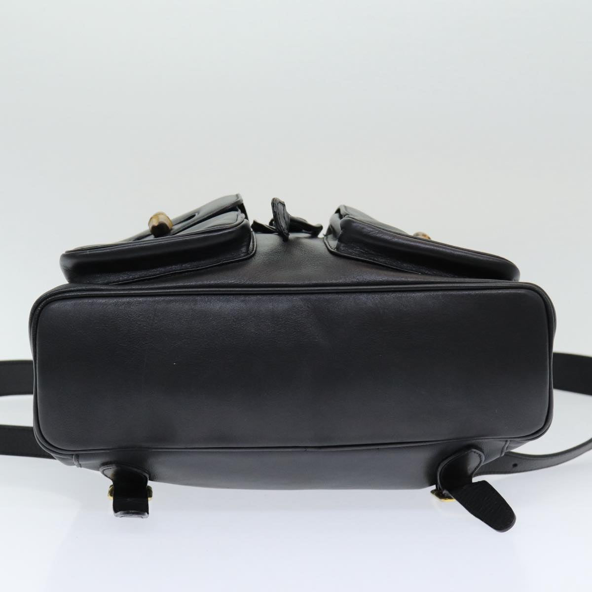 Gucci Bamboo, Black, Leather, backpack