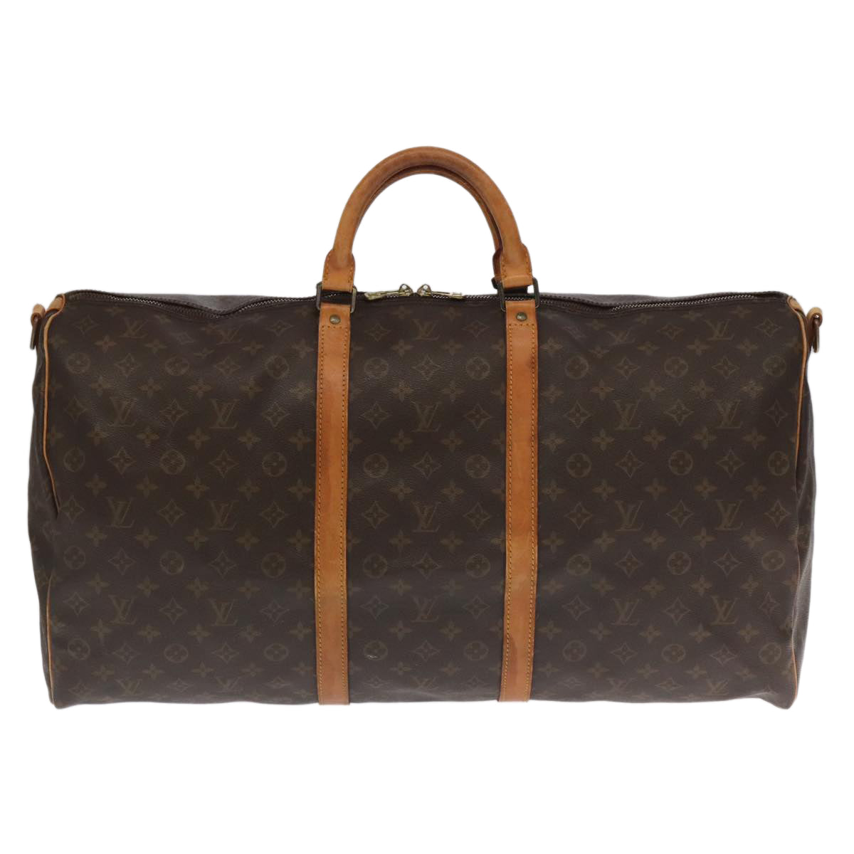 Louis Vuitton Keepall Bandoulière 60, Brown, Canvas, travel