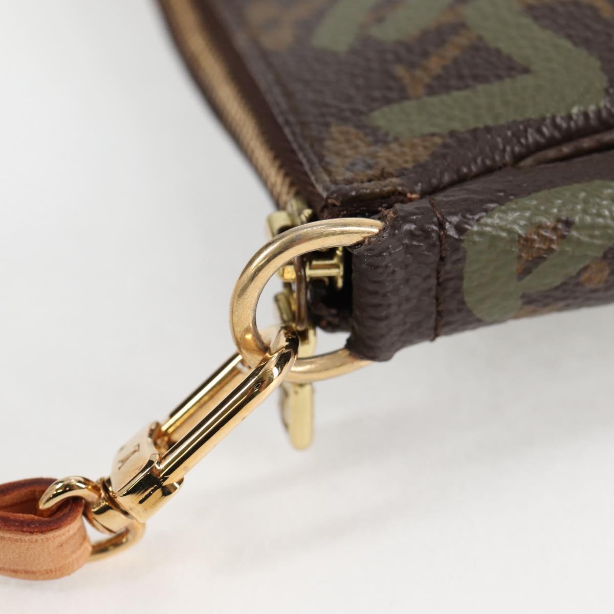 Louis Vuitton Pochette Accessoire, Brown, Canvas, clutch