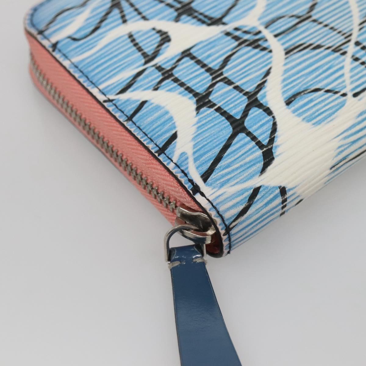 Louis Vuitton Portefeuille zippy, Blue, Leather, wallet