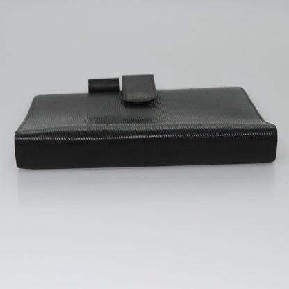Louis Vuitton Agenda cover, Black, Leather, wallet
