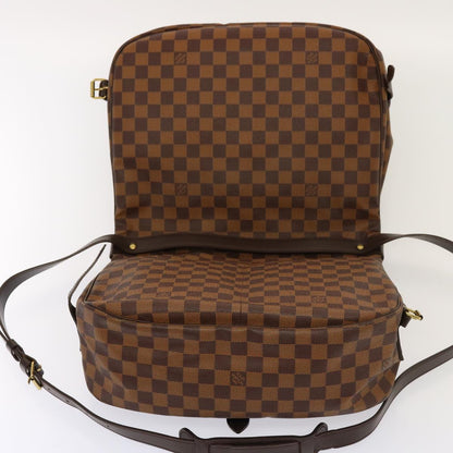 Louis Vuitton Saumur 35, Brown, Canvas, shoulder