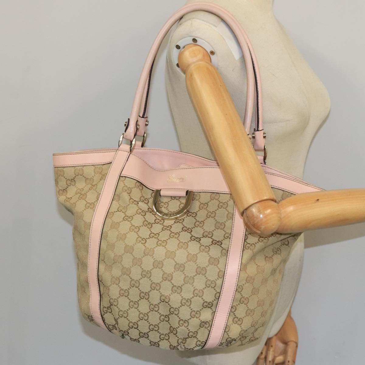 Gucci GG canvas, Beige, Canvas, tote