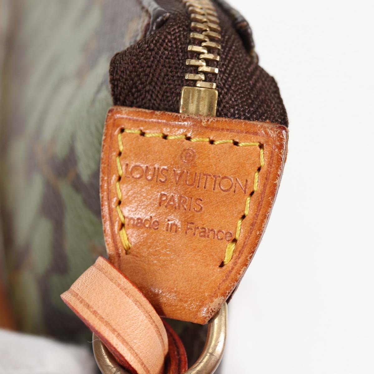 Louis Vuitton Pochette Accessoire, Brown, Canvas, clutch