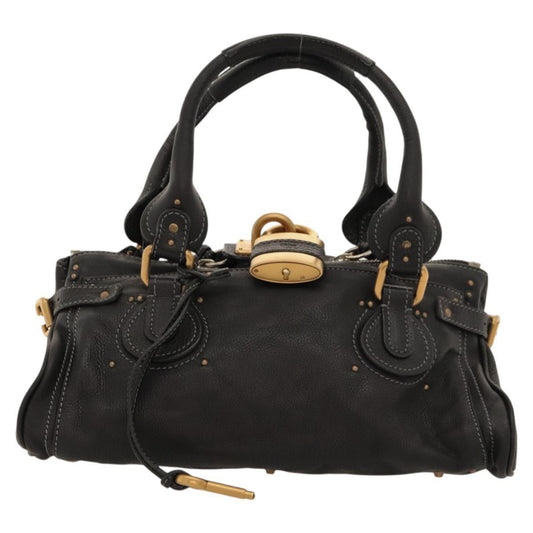 Chloé Paddington, Black, Leather, handbag