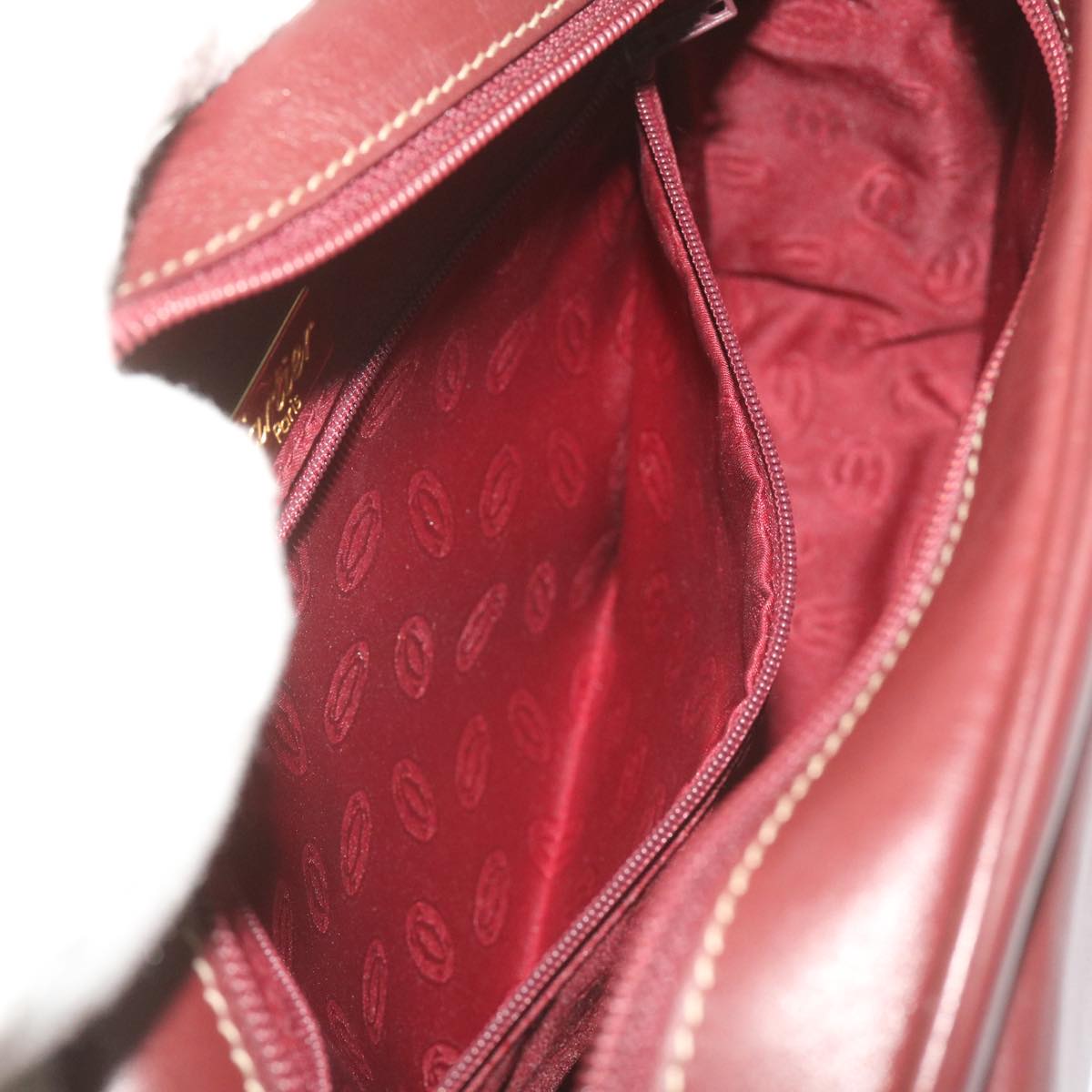 Cartier Must de Cartier, Burgundy, Leather, shoulder