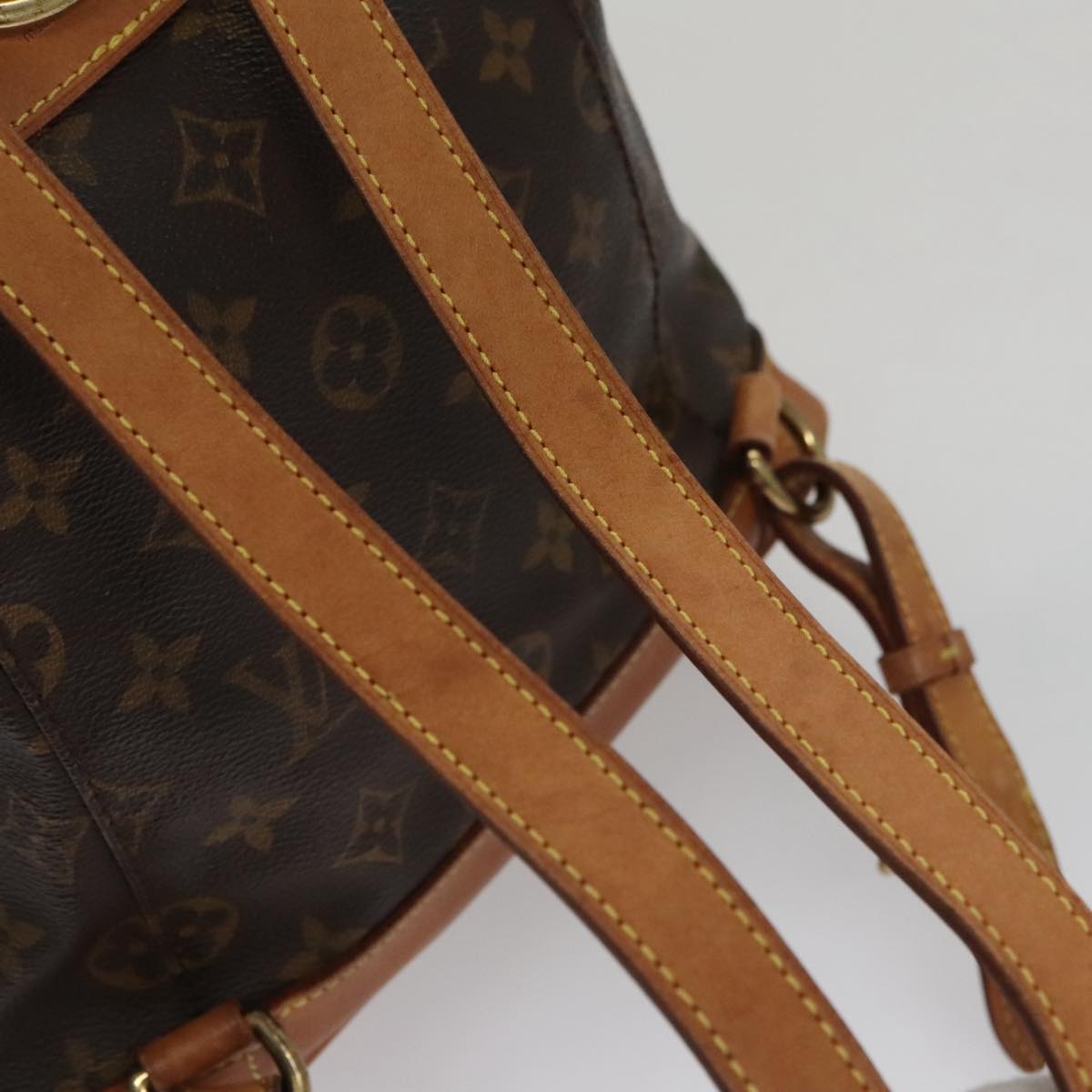 Louis Vuitton Montsouris MM, Brown, Canvas, backpack