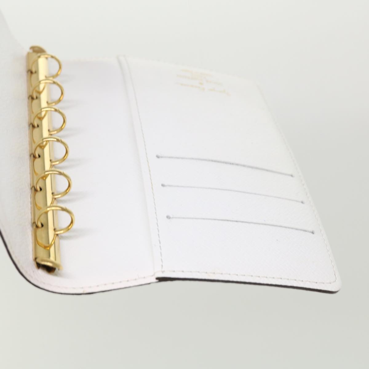 Louis Vuitton Agenda cover, White, Canvas, wallet