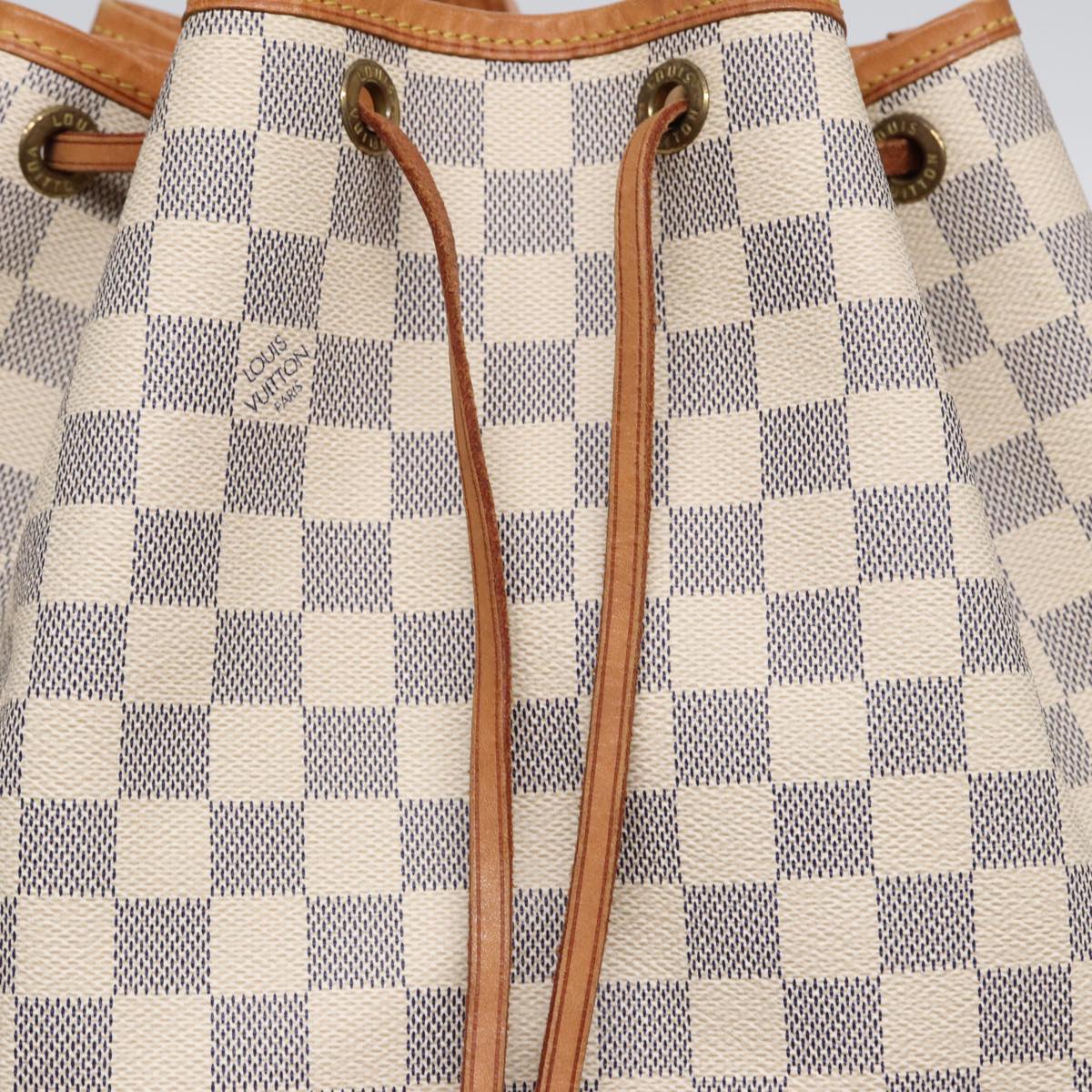 Louis Vuitton Noé, White, Canvas, shoulder