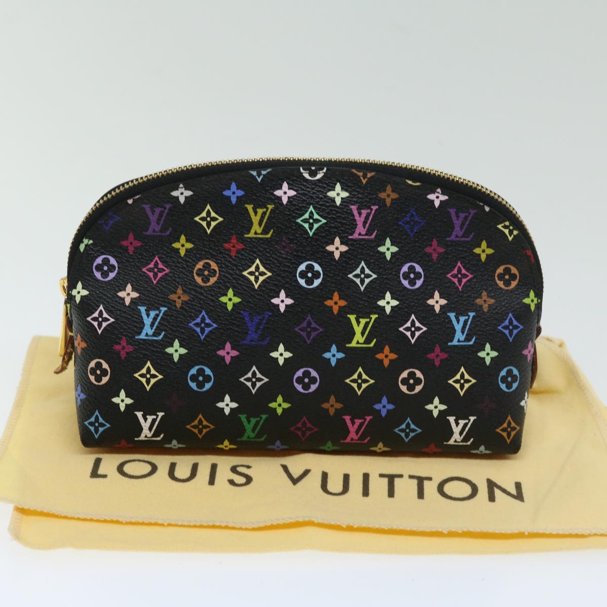 Louis Vuitton Cosmetic pouch, Black, Canvas, clutch