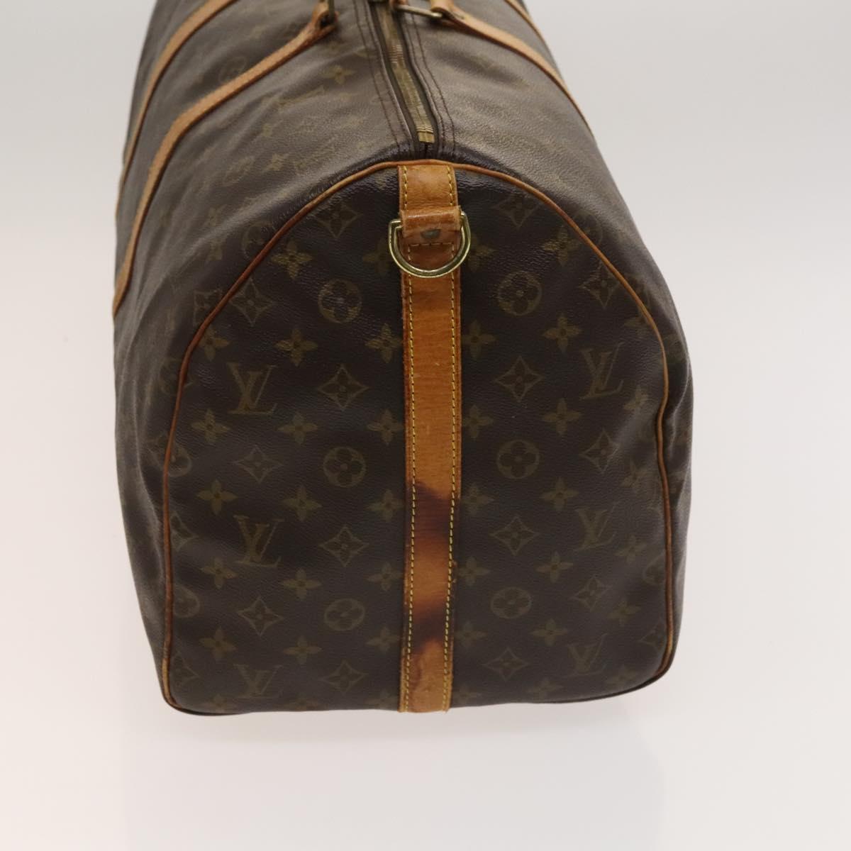 Louis Vuitton Keepall Bandouliere 55, Brown, Canvas, travel