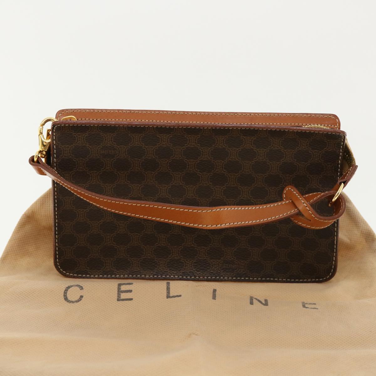 Céline Macadam, Brown, Canvas, handbag