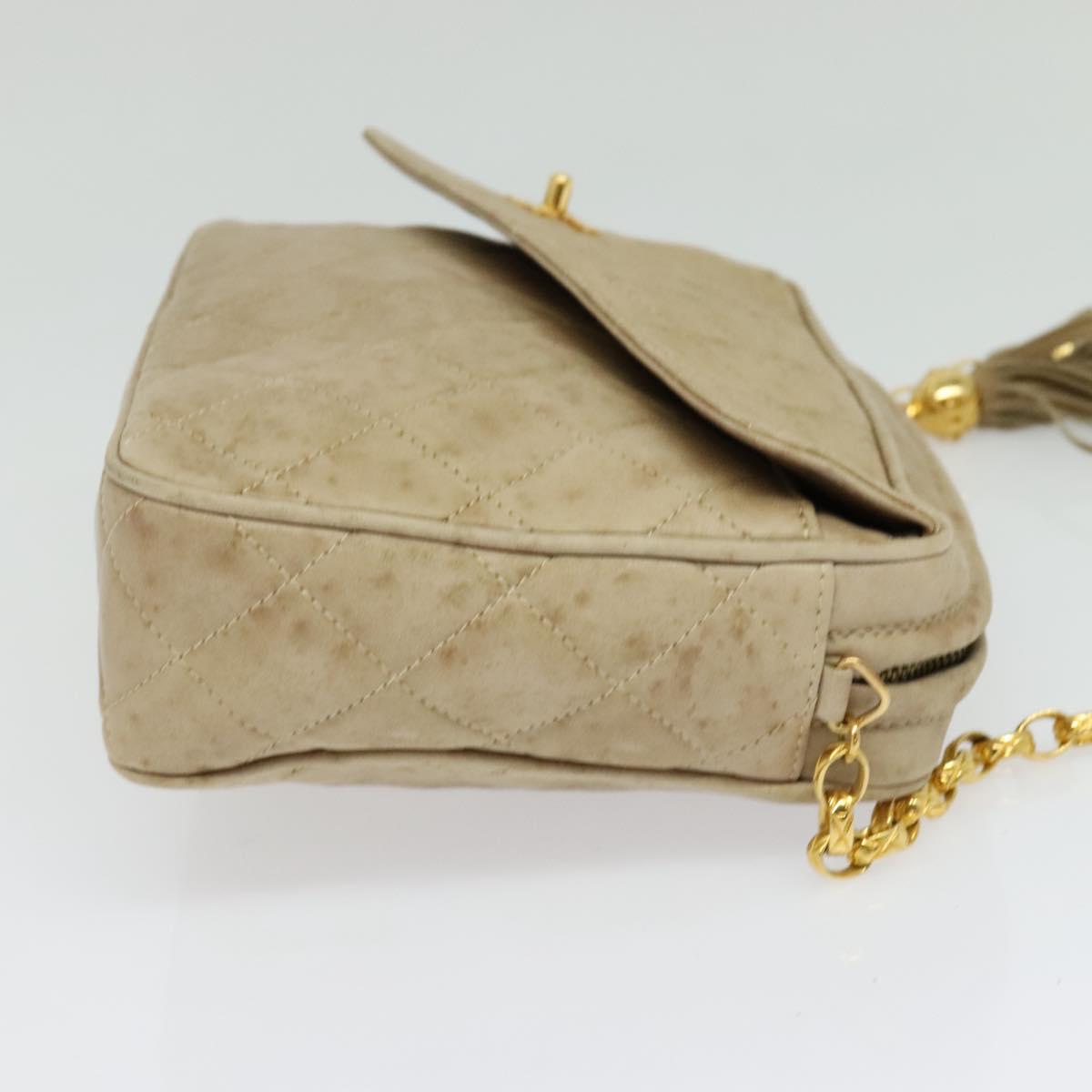 Chanel Camera, Beige, Leather, shoulder