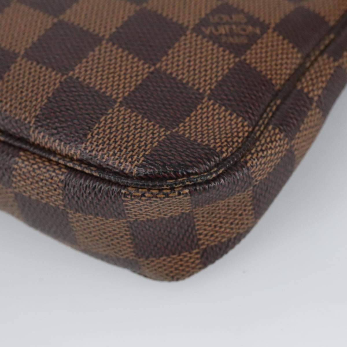 Louis Vuitton Pochette Accessoire, Brown, Canvas, clutch