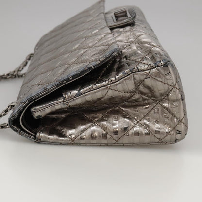 "Chanel 2,55", Silver, Leather, shoulder
