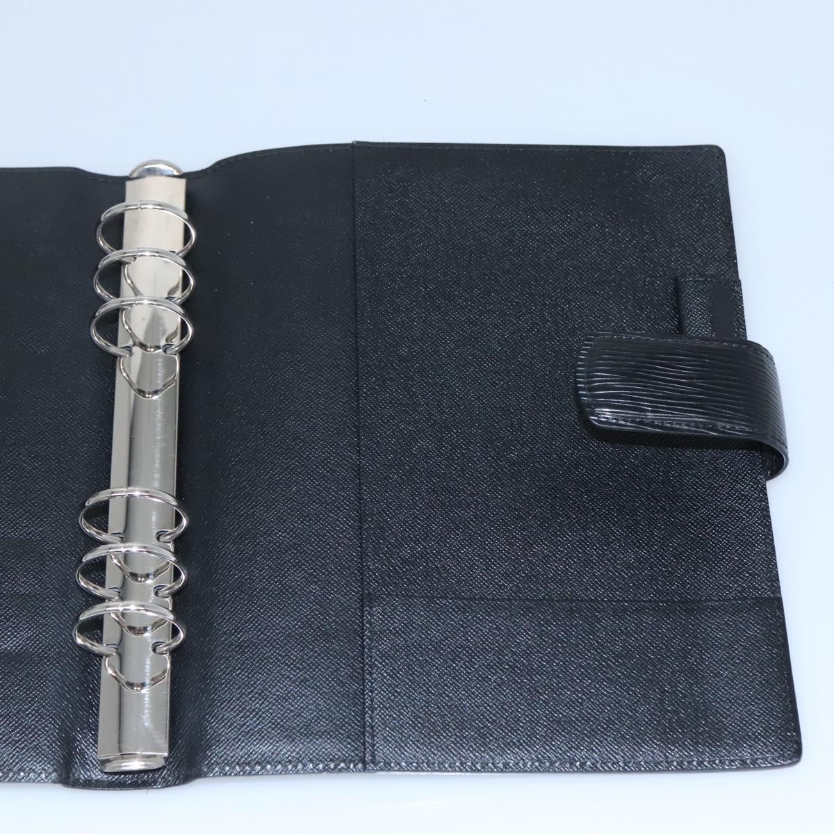 Louis Vuitton Agenda cover, Black, Leather, wallet