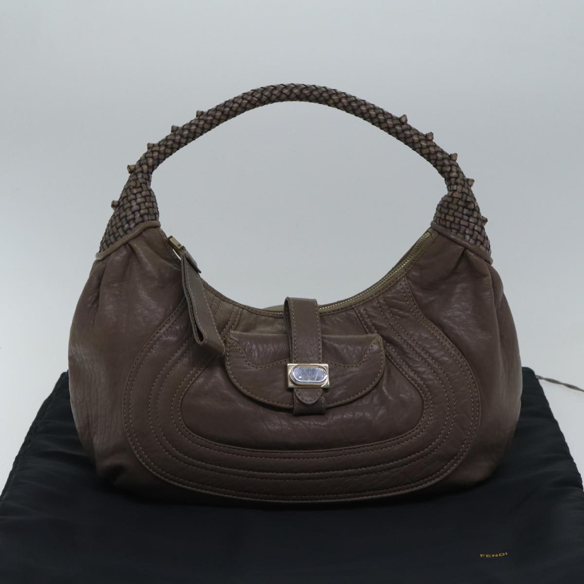 Fendi Hobo, Brown, Leather, handbag