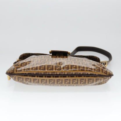Fendi Baguette, Brown, Canvas, shoulder