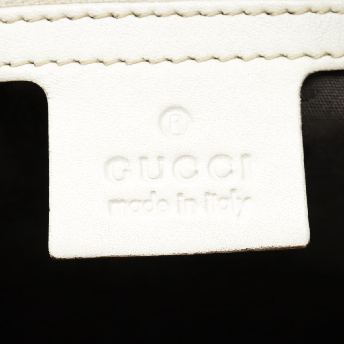 Gucci Vintage, White, Leather, handbag