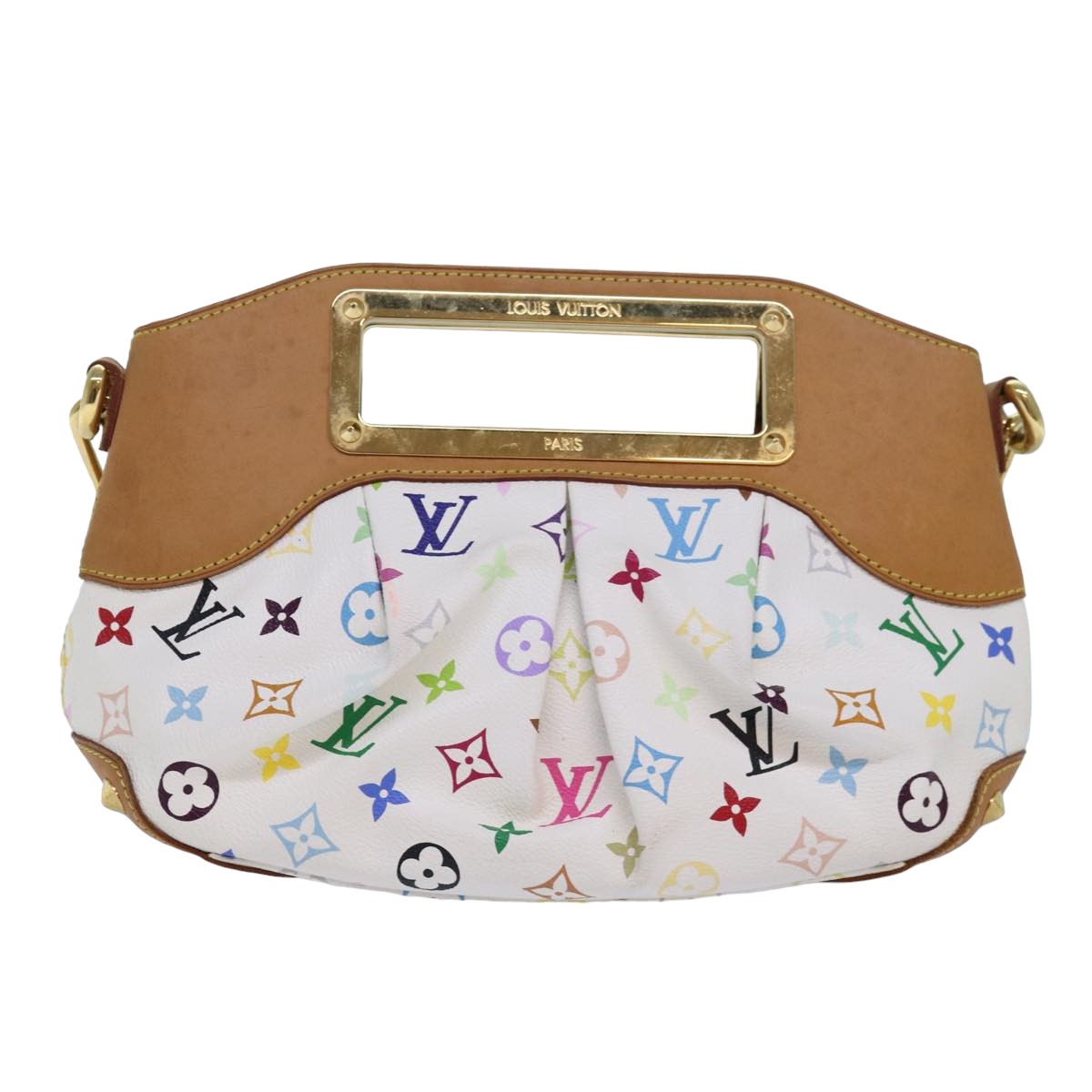 Louis Vuitton Judy, White, Canvas, handbag