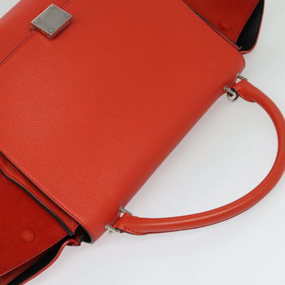 Céline Trapèze, Red, Leather, handbag
