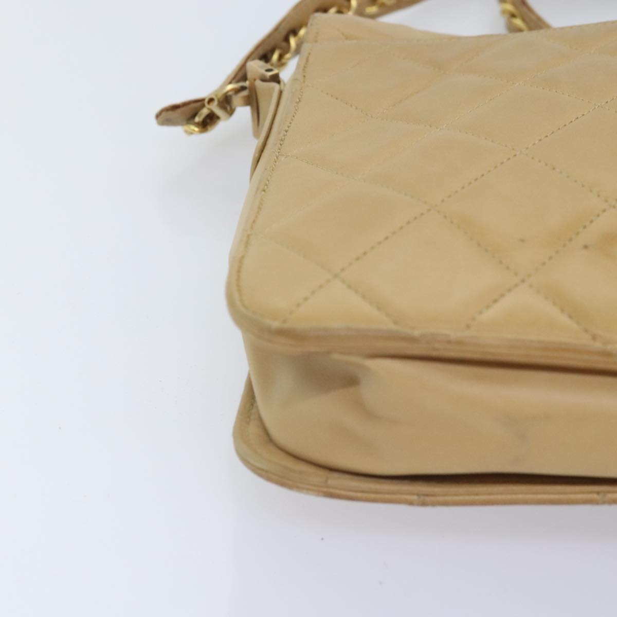 Chanel Camera, Beige, Leather, shoulder