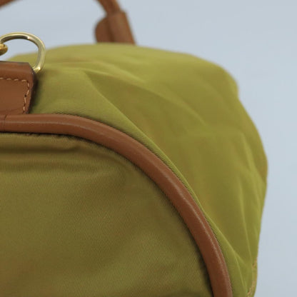 Celine Drawstring Bucket Bag Nylon, Khaki, Synthetic, Handbag
